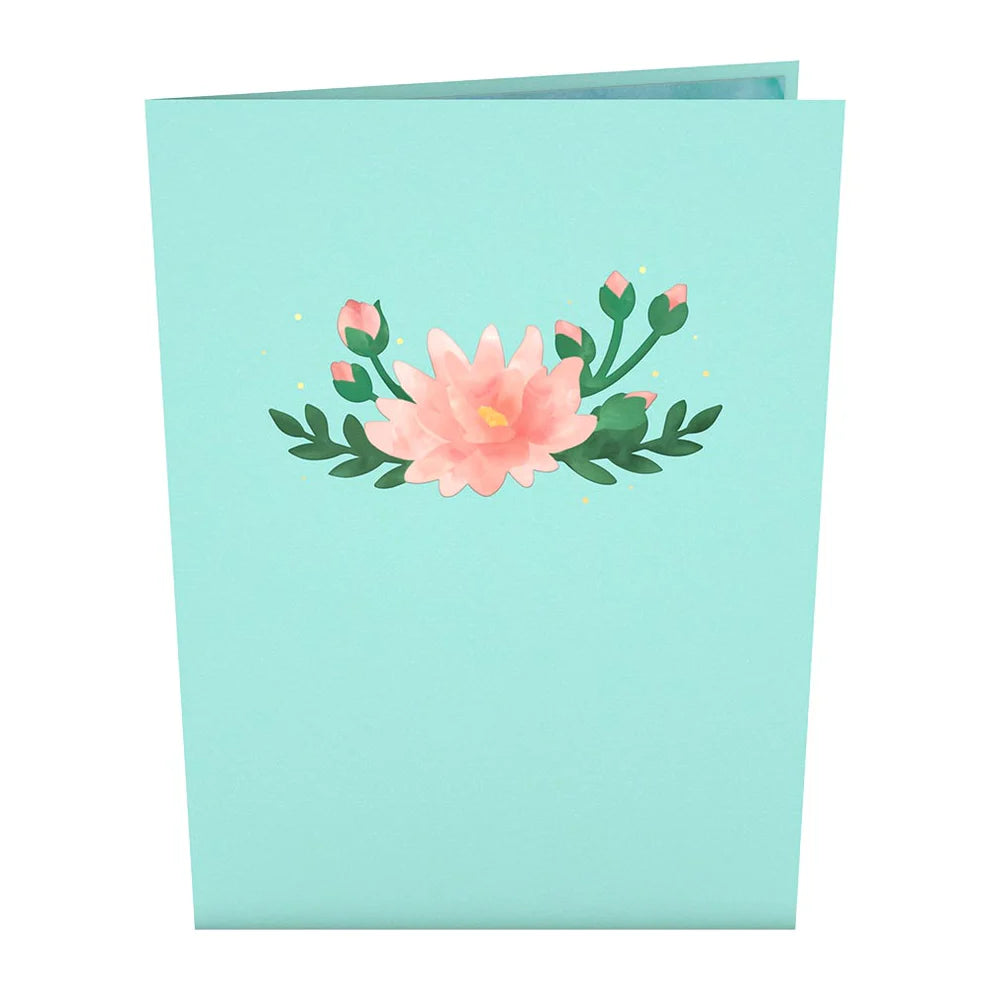 Lovepop Pop-Up Card - Water Lily Dragonfly