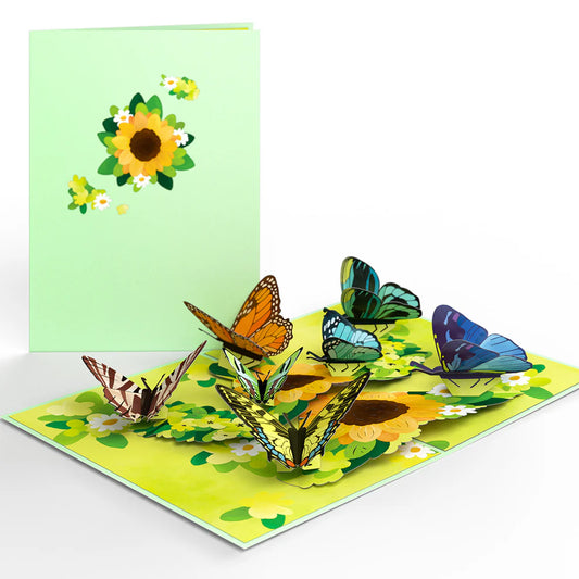 Lovepop Pop-Up Card - Sunflower Butterflies