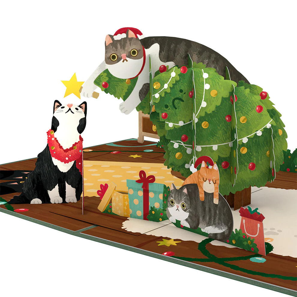 Lovepop Pop-Up Card - Meowy Little Christmas Cats
