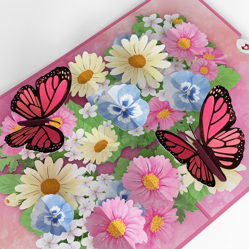 Lovepop Pop-Up Card - Floral Garden Butterflies