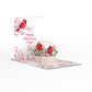 Lovepop Pop-Up Card - Valentine's Cherry Blossom Basket with Cardinals