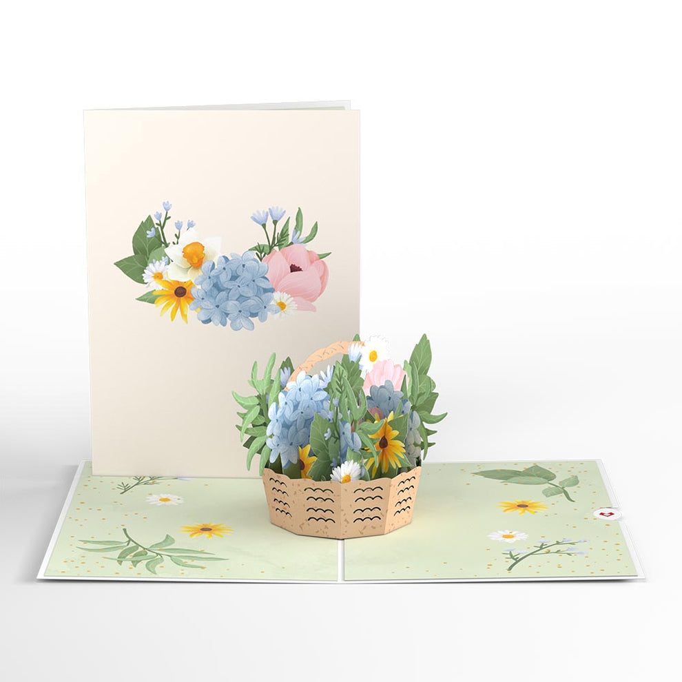 Lovepop Pop-Up Card - Hydrangea Basket