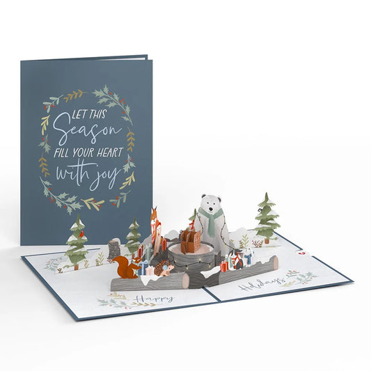 Lovepop Pop-Up Card - Holiday Woodland Animals