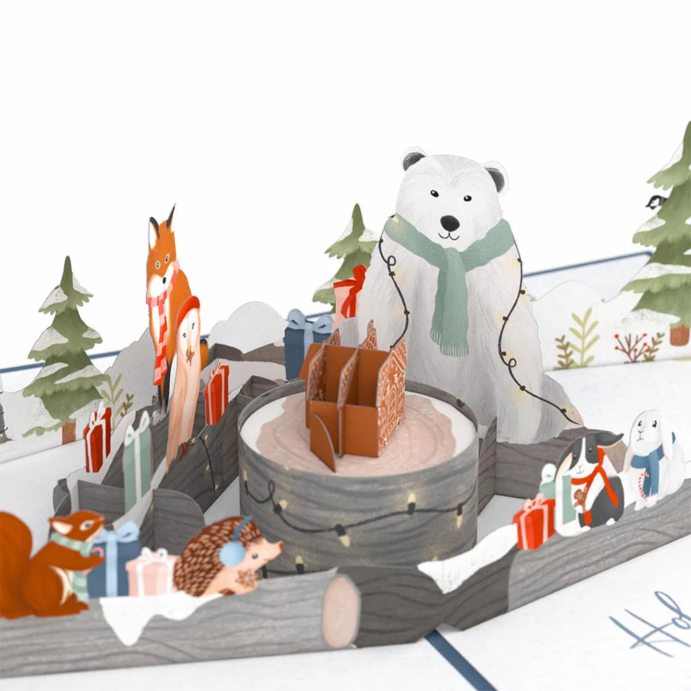 Lovepop Pop-Up Card - Holiday Woodland Animals