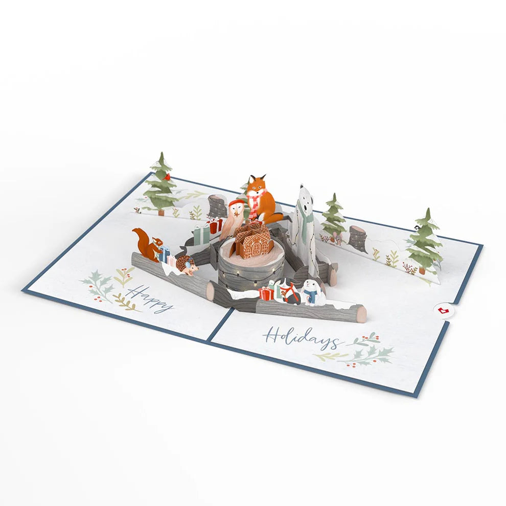 Lovepop Pop-Up Card - Holiday Woodland Animals