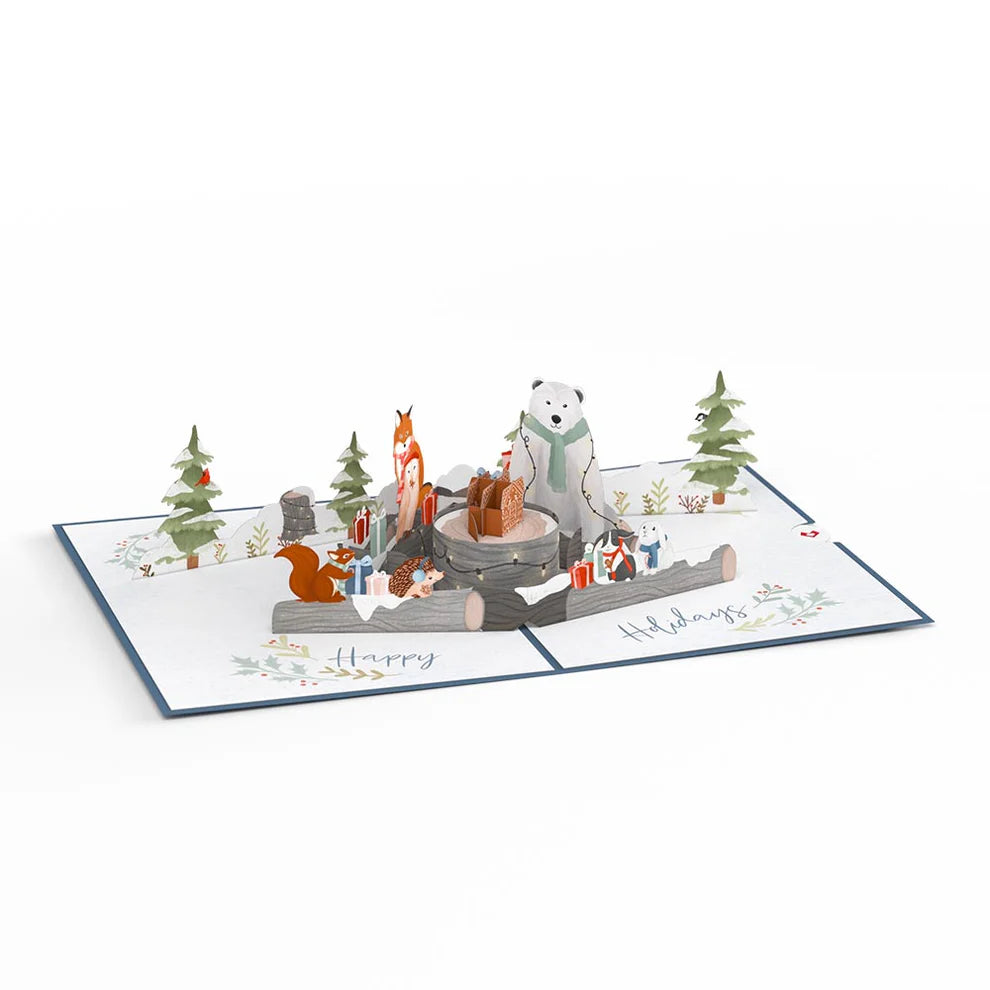 Lovepop Pop-Up Card - Holiday Woodland Animals