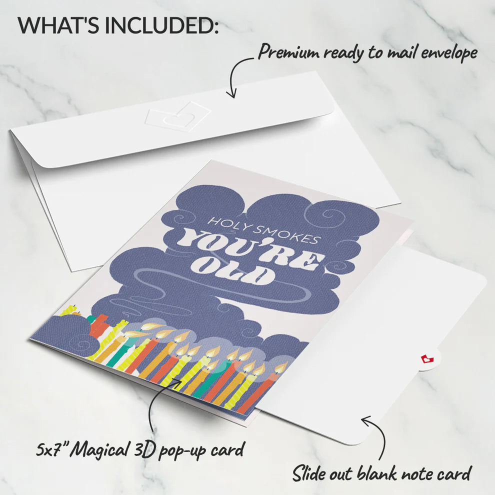 Lovepop Pop-Up Card - Holy Smokes You're Old Birthday