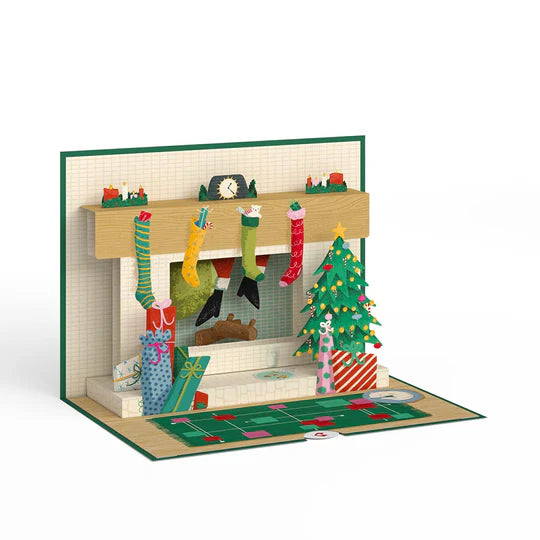 Lovepop Pop-Up Card - Santa Down the Chimney Christmas