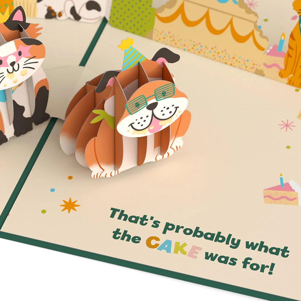 Lovepop Pop-Up Card - We Heard It's Your Birthday Dog and Cat