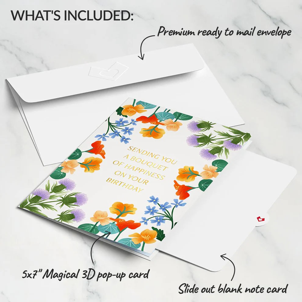 Lovepop Pop-Up Card - Birthday Bouquet of Happiness