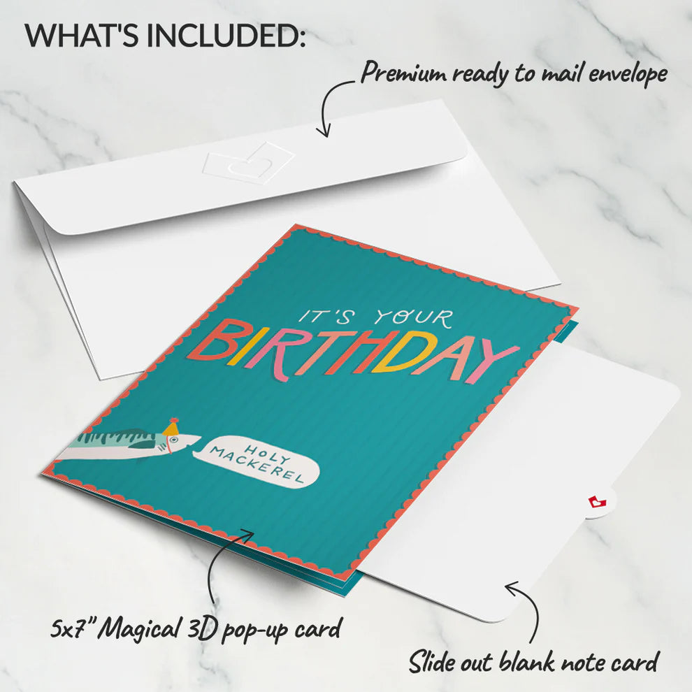 Lovepop Pop-Up Card - Holy Mackerel, It's Your Birthday
