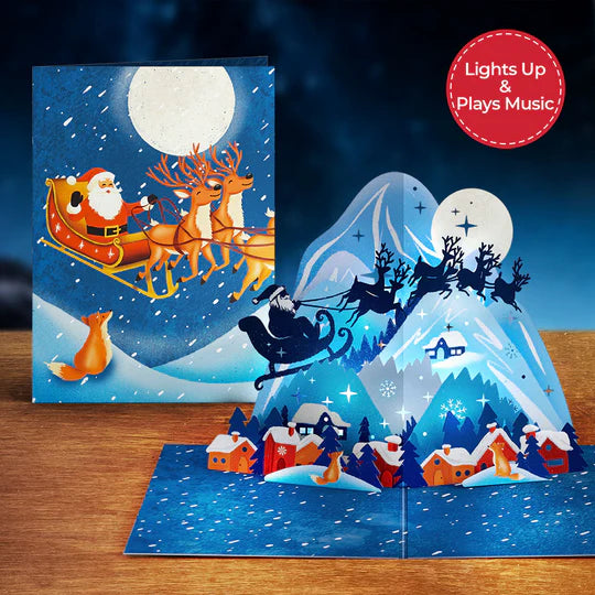 Lovepop Music and Lights Pop-Up Card - Christmas Eve Sleigh Ride