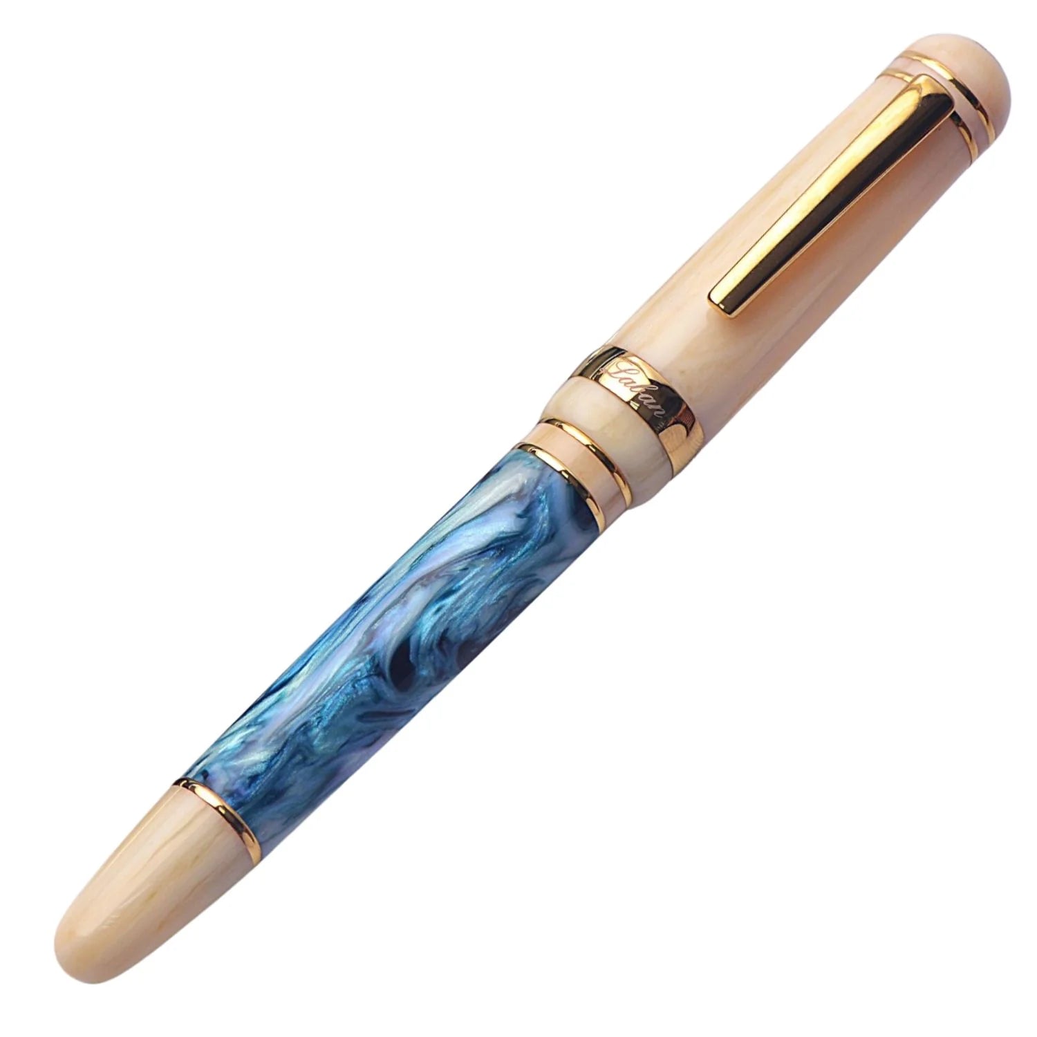 Laban 325 Fountain Pen - Teal Abalone in Cream (Jonathon Brooks Specia ...