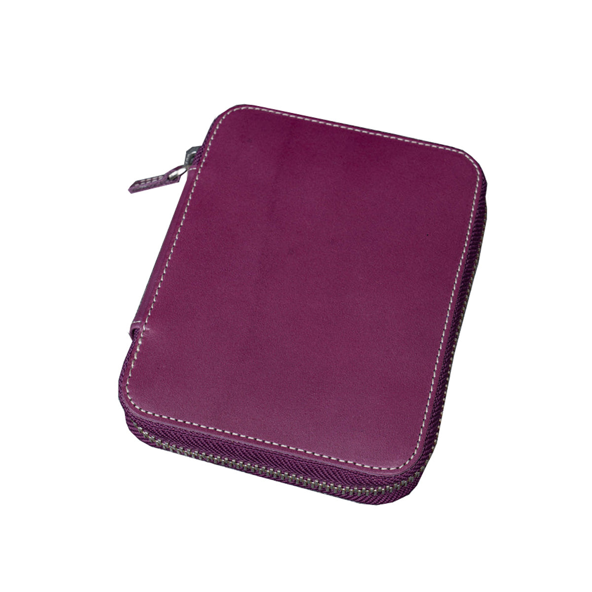 Galen Leather 10 Slot Zippered Pen Case - Purple