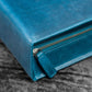 Galen Leather 40 Slot Zippered Pen Case - Crazy Horse Ocean Blue