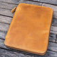 Galen Leather A5 Zippered Notebook Folio - Crazy Horse Honey Ochre