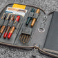 Galen Leather A5 Zippered Notebook Folio - Crazy Horse Smoky
