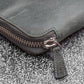 Galen Leather A5 Zippered Notebook Folio - Crazy Horse Smoky