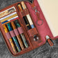 Galen Leather A5 Zippered Notebook Folio - Crazy Horse Orange