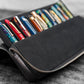 Galen Leather 12 Slot Zippered Magnum Opus Pen Case - Black (with Removable Pen Tray)