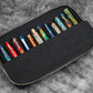 Galen Leather 12 Slot Zippered Magnum Opus Pen Case - Black (with Removable Pen Tray)