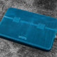 Galen Leather 12 Slot Zippered Magnum Opus Pen Case - Crazy Ocean Blue (with Removable Pen Tray)