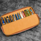 Galen Leather 12 Slot Zippered Magnum Opus Pen Case - Crazy Horse Brown (with Removable Pen Tray)