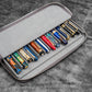 Galen Leather 12 Slot Zippered Magnum Opus Pen Case - Crazy Smoky (with Removable Pen Tray)