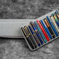Galen Leather 12 Slot Zippered Magnum Opus Pen Case - Crazy Smoky (with Removable Pen Tray)