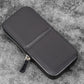 Galen Leather 3 Slot Zippered Magnum Opus Pen Case - Black (with Removable Pen Tray)