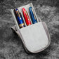 Galen Leather 3 Slot Zippered Magnum Opus Pen Case - Crazy Horse Smoky (with Removable Pen Tray)