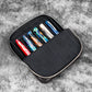 Galen Leather 6 Slot Zippered Magnum Opus Pen Case - Black