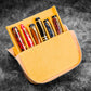 Galen Leather 6 Slot Zippered Magnum Opus Pen Case - Crazy Horse Honey Ochre