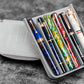 Galen Leather 6 Slot Zippered Magnum Opus Pen Case - Crazy Horse Smoky
