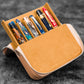 Galen Leather 6 Slot Zippered Magnum Opus Pen Case - Undyed