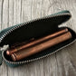 Galen Leather Single Zippered Pen Case for Kaweco Pocket Pen - Crazy Horse Forest Green