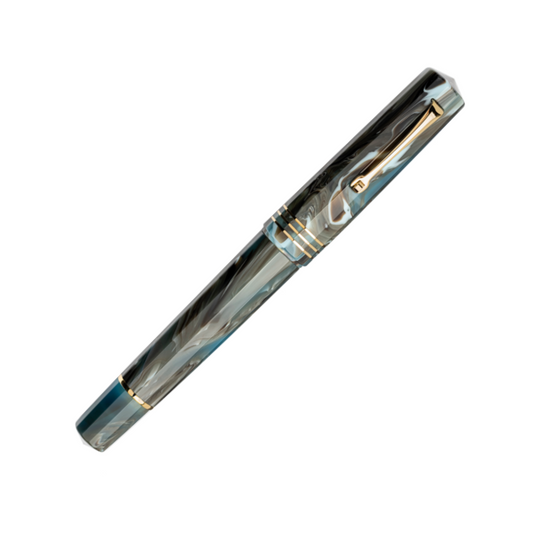 Leonardo Dodici Fountain Pen - Magmatica with Gold Trim