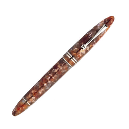 Leonardo Furore Fountain Pen - Ginger with Silver Trim