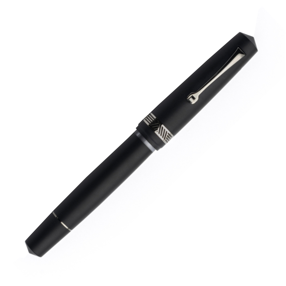 Leonardo Momento Magico Fountain Pen - Black Matte with Silver Trim