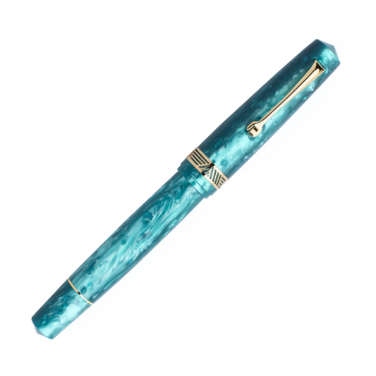 Leonardo Momento Magico Fountain Pen - Emerald with Gold Trim