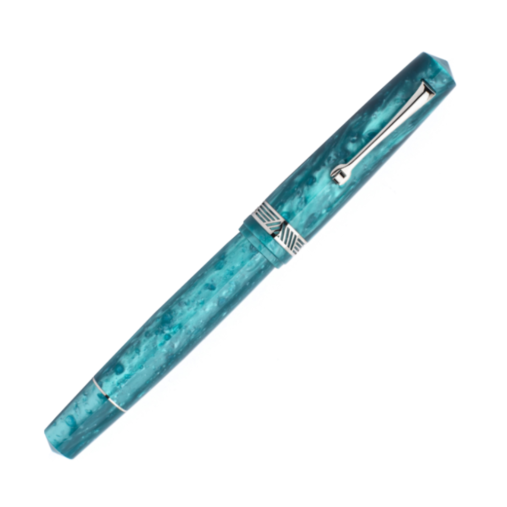 Leonardo Momento Magico Fountain Pen - Emerald with Silver Trim