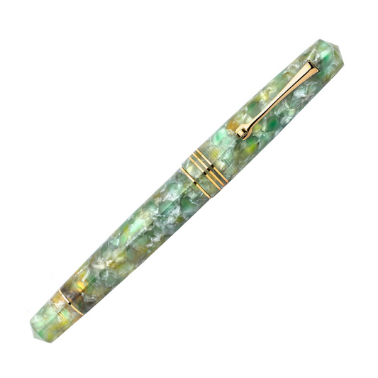 Leonardo Momento Zero Fountain Pen - Jade with Gold Trim
