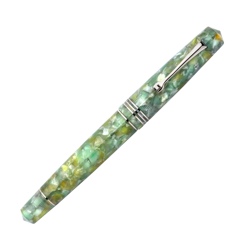 Leonardo Momento Zero Fountain Pen - Jade with Silver Trim