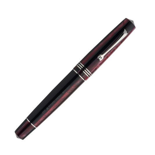 Leonardo Momento Zero Fountain Pen - Prugna Plum with Silver Trim
