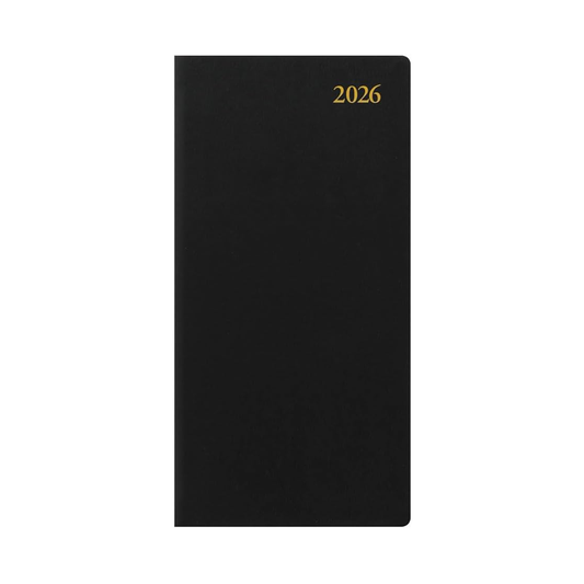 Letts of London 2026 Signature Bonded Slim Planner - Black