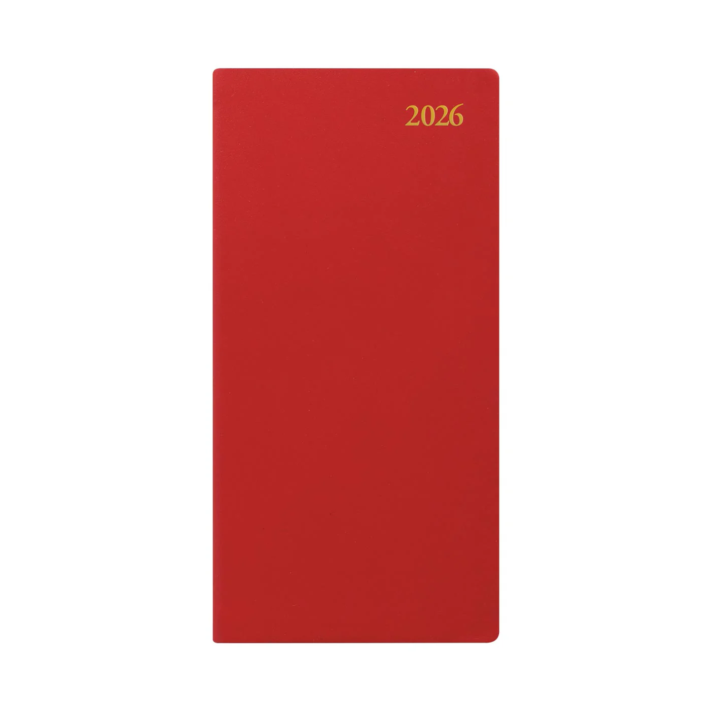 Letts of London 2026 Signature Bonded Slim Planner - Red