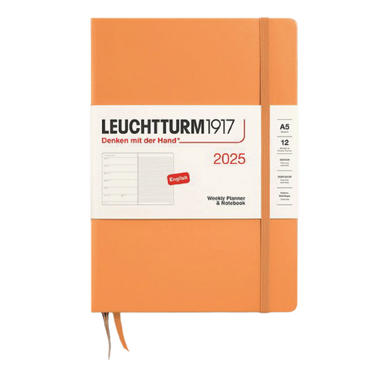 Leuchtturm1917 2025 B5 Hardcover Weekly Planner with Notebook Composition - Apricot