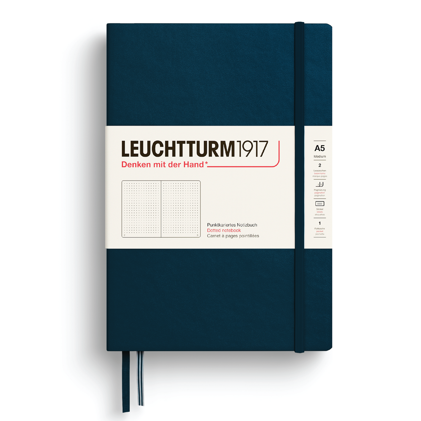Leuchtturm1917 A5 Medium Hardcover Dotted Notebook - Deep Sea