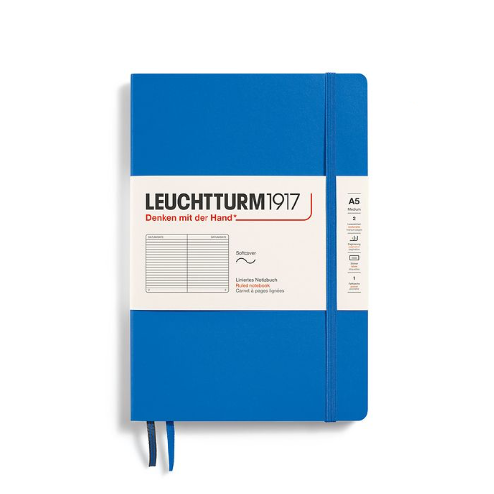 Leuchtturm1917 A5 Medium Softcover Ruled Notebook - Sky
