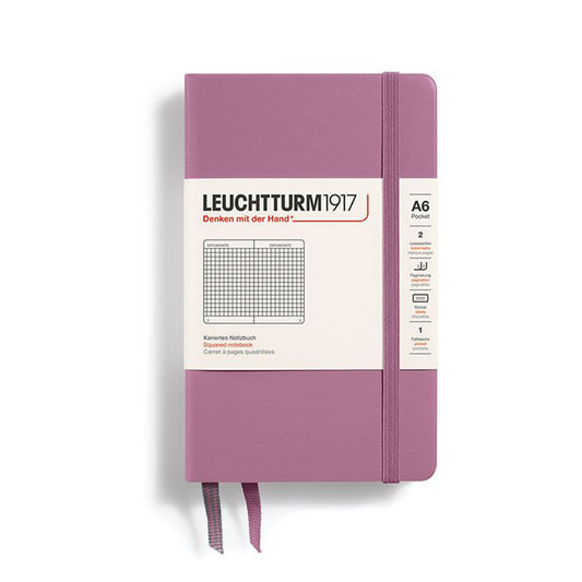 Leuchtturm1917 A6 Pocket Hardcover Squared Notebook - Dusty Rose